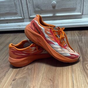 Salomon Orange and Red Running Shoes